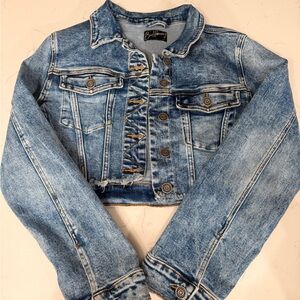 BuffBunny Light Blue Cropped Denim Jacket
